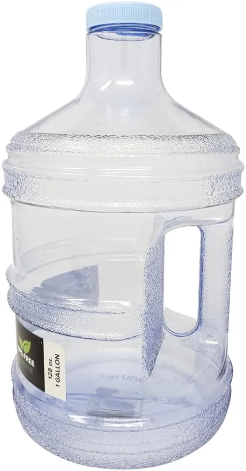 1 Gallon Leak-Proof BPA Free Reusable Plastic Drinking Water Big Mouth Bottle Jug Container with Holder Drinking Canteen
