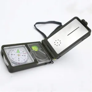 10-in-1 Multifunction Compass, Shockproof Hiking Navigation Tool for Camping, Climbing, & Outdoor Exploration