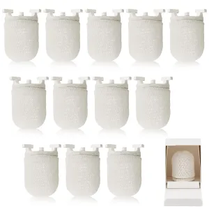 12 Pcs Gas Lamp Mantles Preformed Gaslight Pre Formed Gas Light Mantel for Outdoor Indoor Lantern Mantles, White