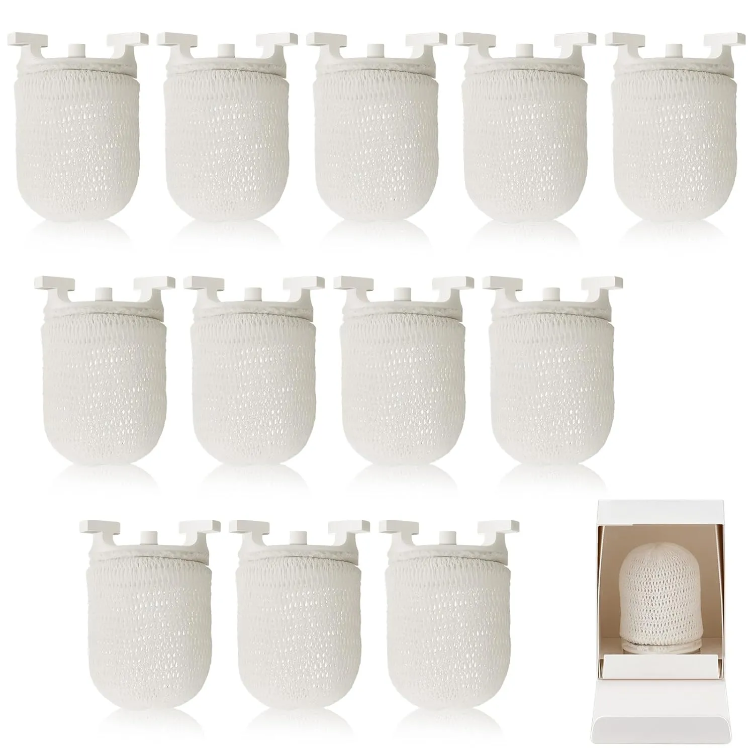 12 Pcs Gas Lamp Mantles Preformed Gaslight Pre Formed Gas Light Mantel for Outdoor Indoor Lantern Mantles, White