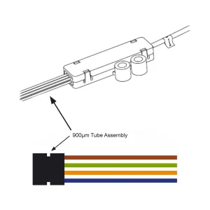 12 Strand Fiber Optic Buffer Tube Fan-Out Kit 25" Long. Field installable fanout Solutions for transitioning 250μm fibers to 900um for Direct Connector Termination (12 Strand)