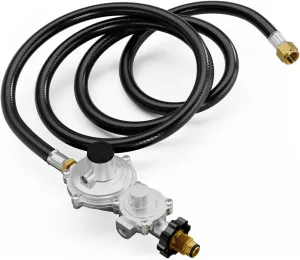 12FT 2 Stage Propane Regulator with Hose, Propane Hose with 2 Stage Regulator for RV, Generator, Camp Stove, Gas Grill, and Heater