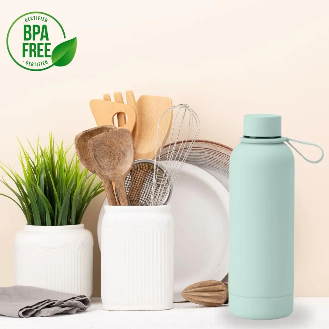 17 oz Stainless Steel Insulated Water Bottle - Double Wall Vacuum Insulated, Leakproof, BPA Free - Gym & Travel Bottle (Teal)