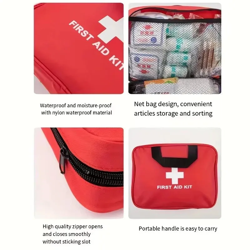 184-Piece First Aid Kit – Portable Emergency Medical Supplies for Outdoor and Home Use