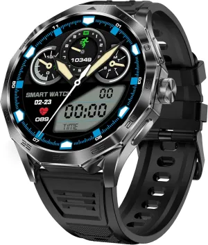 1.85inch HD Big Screen Military Smart Watch for Men,Answer/Make Call,Heart rate Monitor,710mAh Ultra-long Battery,Ｗaterproof Outdoor Activity Rugged Fitness Tracker for Android iOS with Compass