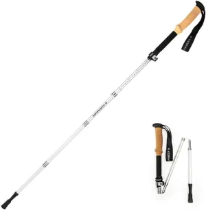 1PC Carbon Fiber Trekking Pole – Ultralight Collapsible Adjustable Walking Stick with Natural Cork Grip for Hiking and Backpacking