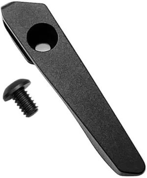 1PC Titanium Alloy Pocket Clip with Screw Fit for Strider SMF SNG, Custom Handmade CNC Integrated Deep Carry Back Clip(Black)