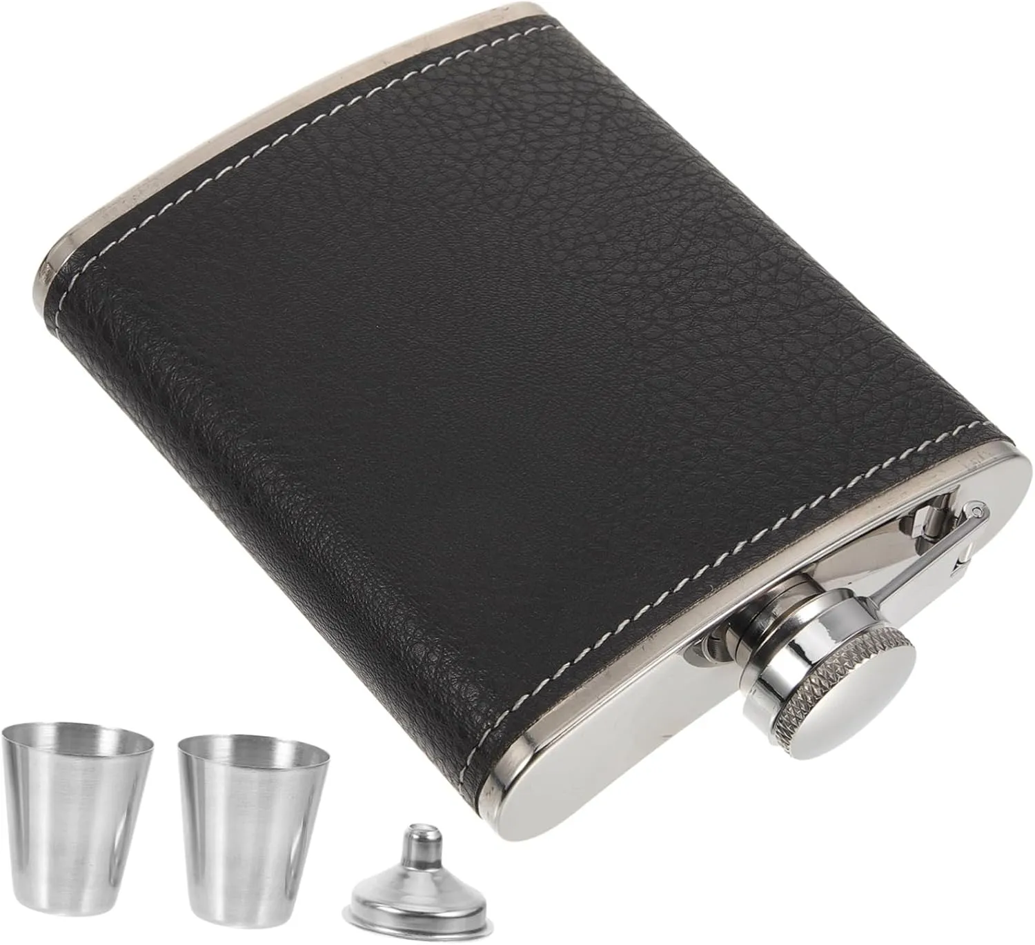 1Set Stainless Steel Hip Flask Portable Bottle for Camping Travel and Outdoor Use Godfather Proposal present Leakproof Design with Sealing Lid