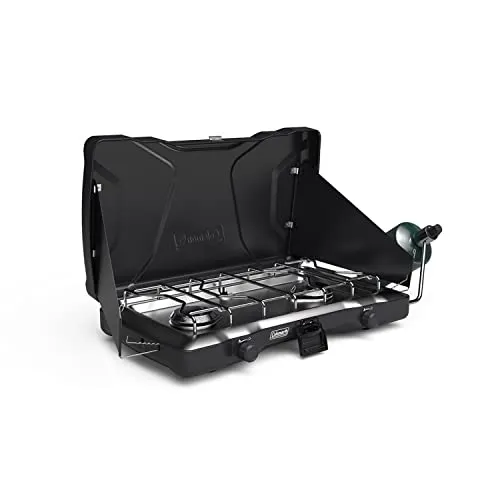 2-Burner Propane Camping Stove, Portable Camping Grill/Stove