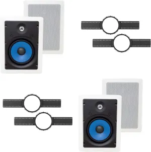 2-Legrand MS3651 3000 Series 6.5" in-Wall Speakers (Pair)   Install KIT (PRE Construction Bracket)