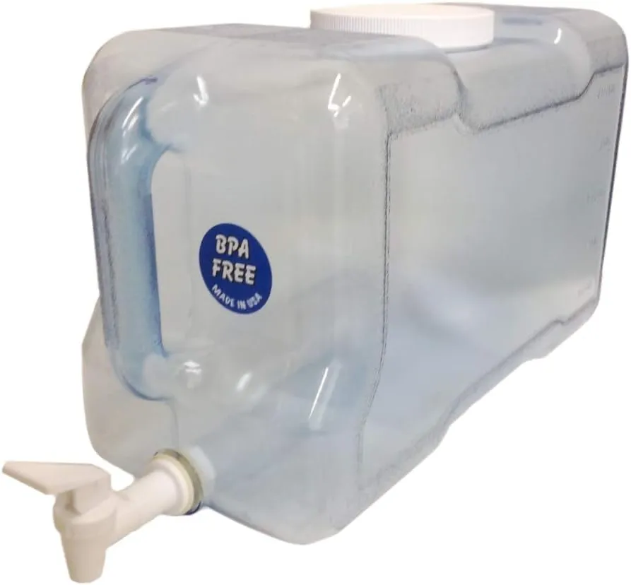 2 or 3 Gallon 3 Gallon Refrigerator Bottle Drinking Water Dispenser w/Faucet BPA FREE Refrigerator Bottle Drinking Water Dispenser With Handle and Faucet - Made in USA (2 Gallon)
