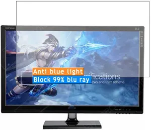 2-Pack Anti Blue Light Screen Protector, compatible with QNIX QX2710 LED Evolution II DPmulti True10 LED Multi True10 27" Monitor TPU Film Protectors Sticker [ Not Tempered Glass ]