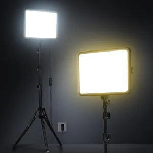 2-Pack LED Photography Lighting Kit, Arsoer 15W Bi-Color Video Light Kit, 2800-6500K LED Light CRI 97 , Studio Light with 70” Tripod Stand for Photography/YouTube/Video Recording/Content Creation