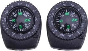 2 PCS Detachable Compass Waterproof Portable Compass Camping Compass Survival Tools for Watch