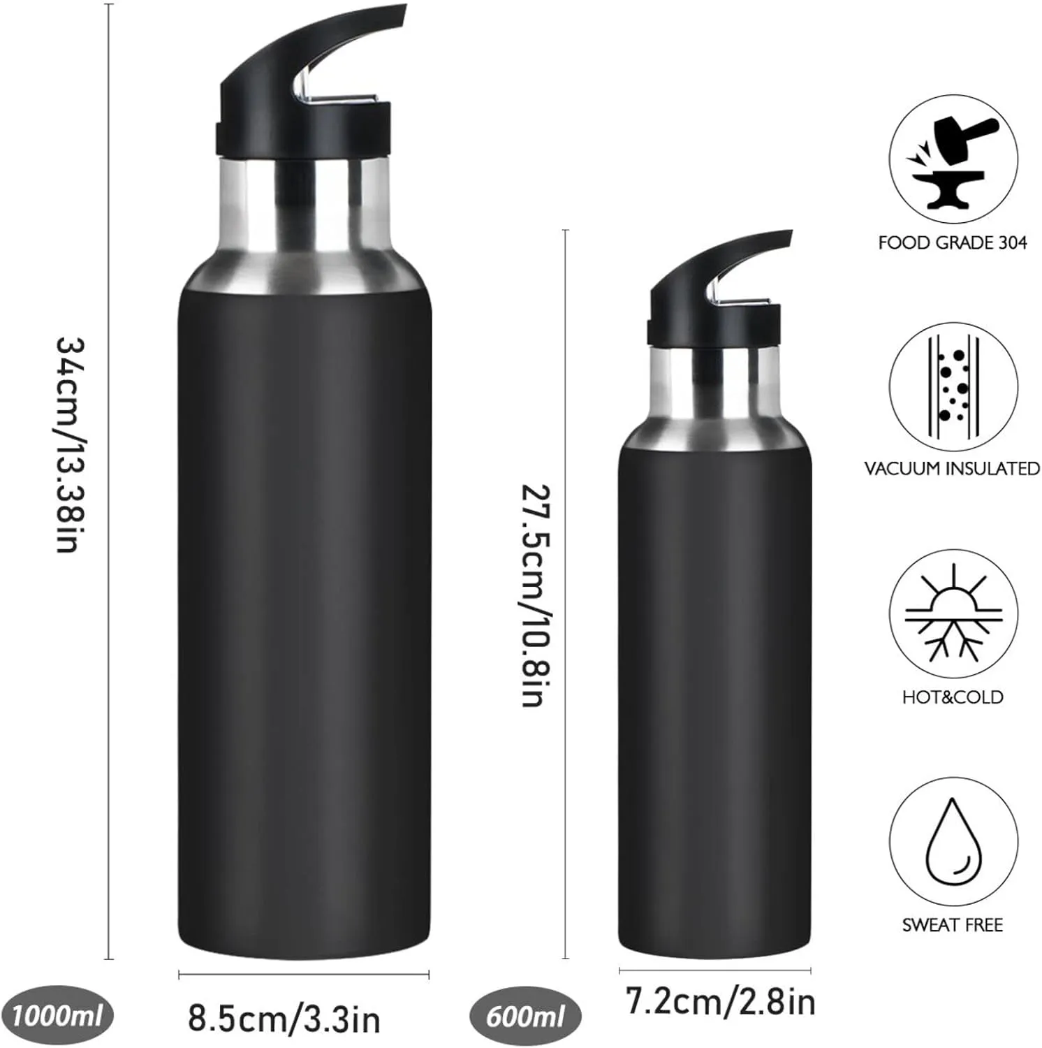 20 OZ Scary Dragon Water Bottle with Straw, Sports Water Bottle BPA Free Stainless Steel Water Jugs for Gym, Kitchen, Working, Outdoor（971）