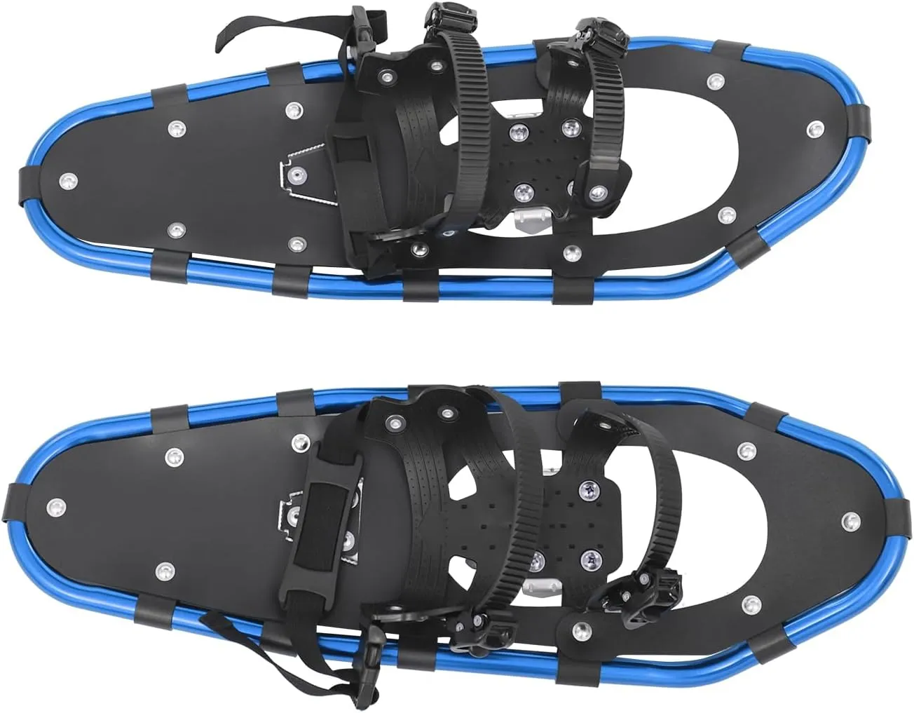 21/25/ Inches Lightweight Snowshoes 3-in-1 Aluminum All-Terrain Snow Shoes Kit with Steel Toe Crampons, and Heel Lifters for Winter Hiking for Adults Men Women