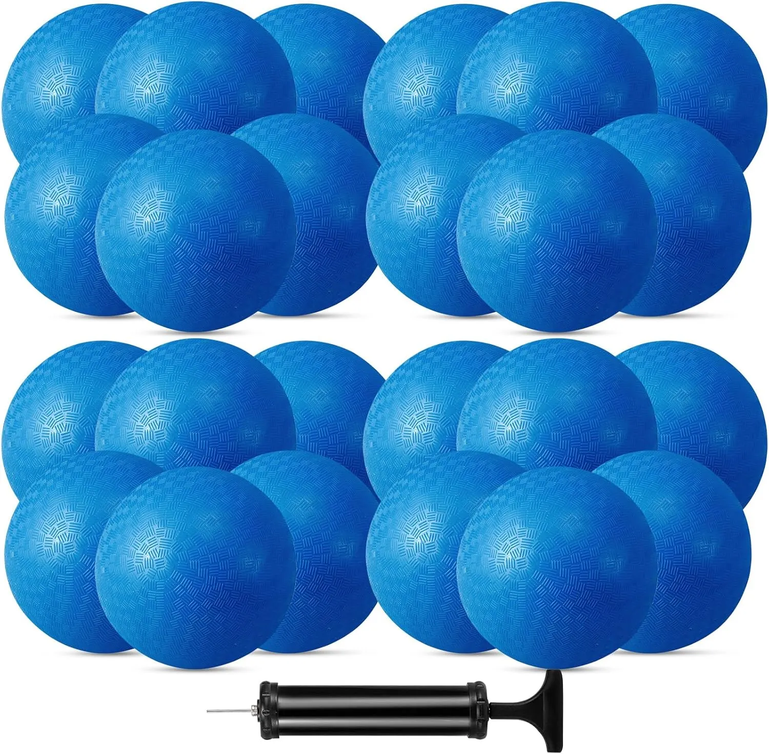 24 Pcs Playground Balls,6 Inch Inflatable Dodge Balls,Sport Bouncy Balls with a Hand Pump,Dodgeball Balls for Indoors Outdoors Ball Games,Gym,School,Camps,Picnic
