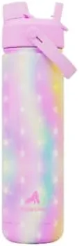 26 oz Insulated Water Bottle with 2-in-1 Straw and Spout Lid, Keep Cold 24H, Leak-Proof, Fits in Car Cup Holder, Stainless Steel Water Bottle for Sports, Travel, and School (Starlight Cascade)