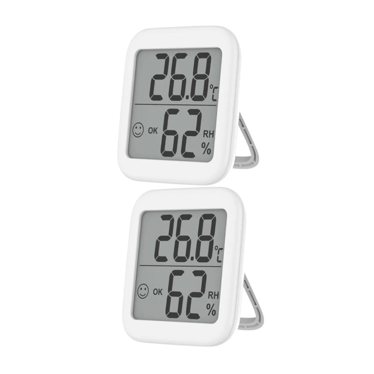2pcs Digital Thermohygrometer for Home Office Temperature Humidity Sensor Gauge