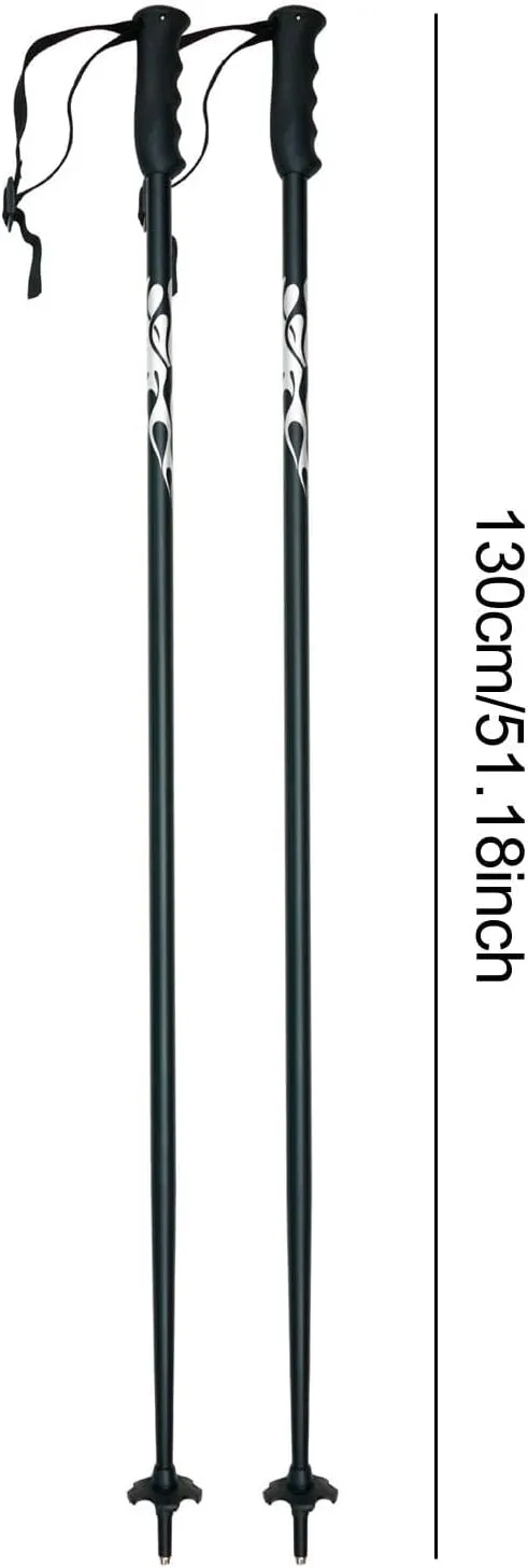 2Pcs Ski Poles Trekking Canes with Adjustable Wrist Strap for Men Women Walking Sticks for Climbing Outdoor Adventures Hiking