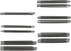 2X Outdoor Tent Pole Fiberglass Tent Tarp Pole Kit for Hiking Camping 1 Pole 4 Section