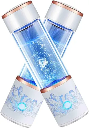 3-in-1 Hydrogen Water Bottle Generator, Up to 1000-5000PPB, Portable Hydrogen Water Maker, PEM& SPE Technology Ionizer, USB Rechargeable, for a Variety of People