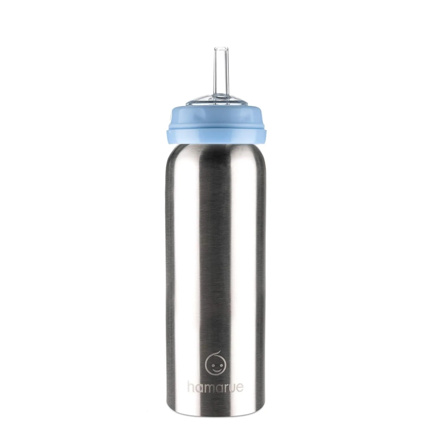 3-in-1 Stainless Steel Sippy Cups for Toddlers | Non-Toxic Insulated Stainless Steel Baby Bottle | Straw Cup with Removeable Handles | Plastic Free Liquid Transfer (8 oz, Blue)