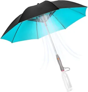 3 in 1 Umbrella with Fan, UV Blocking Umbrella with Fan, Umbrella With Fan And Mist Spray, Misting Umbrella With Fan, USB Rechargeable Sun Umbrella, Cooling Umbrella with Fan for Summer