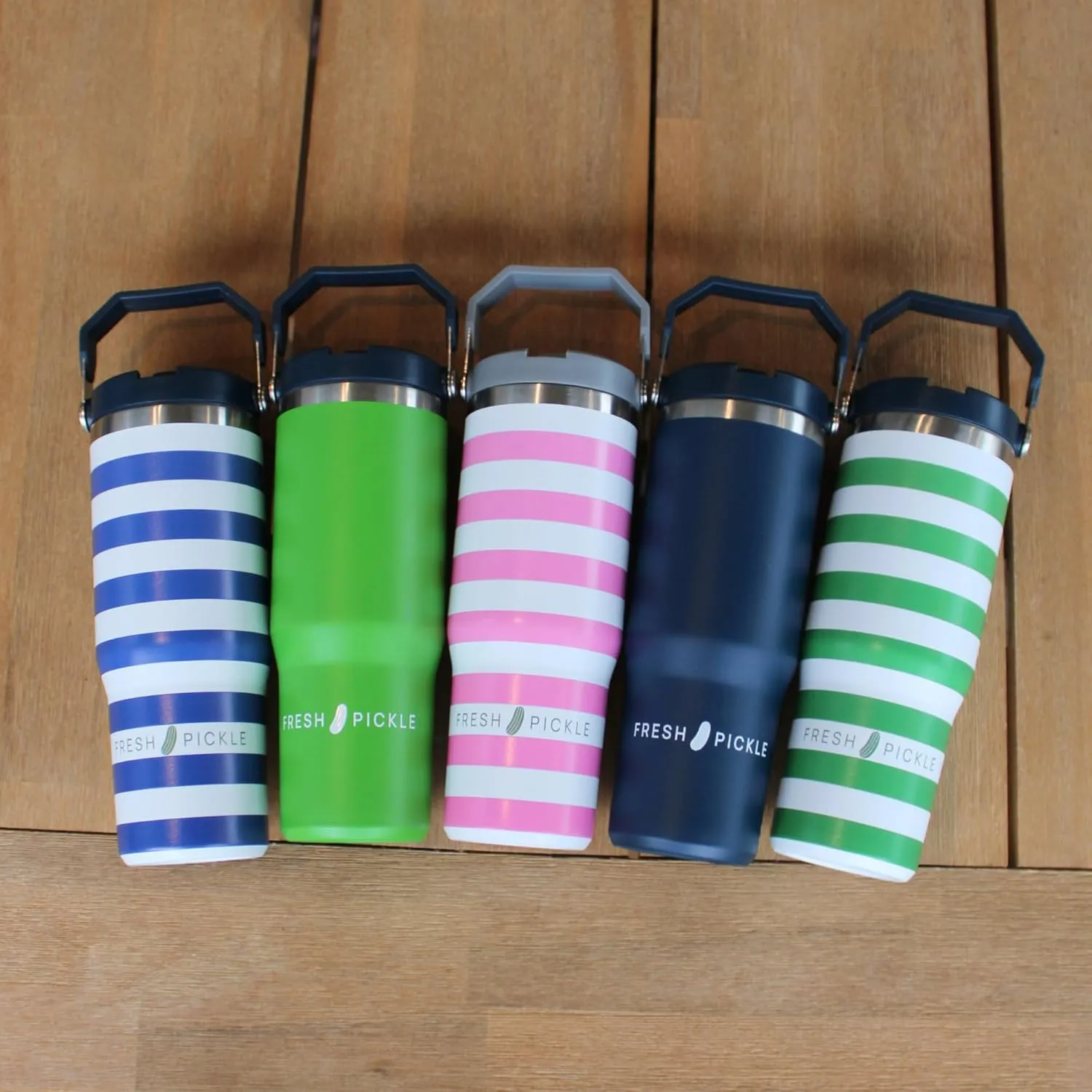 30 oz Tumbler with Handle and Flip Straw Lid, Double Wall Vacuum Insulated Stainless Steel Travel Mug, Leak-Proof Tumblers, Cup-Holder Friendly, Durable Water Bottle for Hot & Cold Drinks