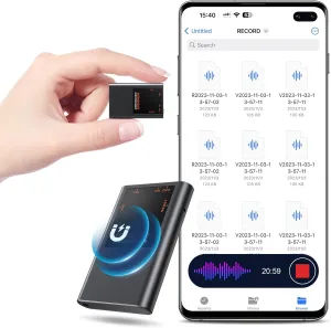 3072Kbps Voice Activated Recorder - [7000 Hours] Voice Recorder with AI Noise Cancellation, Recording Device for Lectures, Meetings, Intervie, 64GB Digital Voice Recorders with Playback