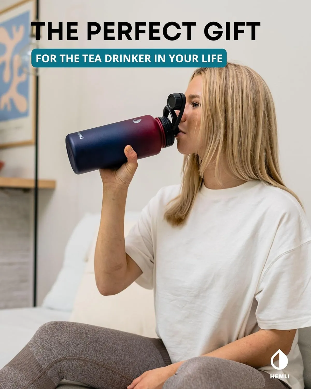 32 oz Insulated Tea Tumbler Bottle with Infuser, Travel Mugs