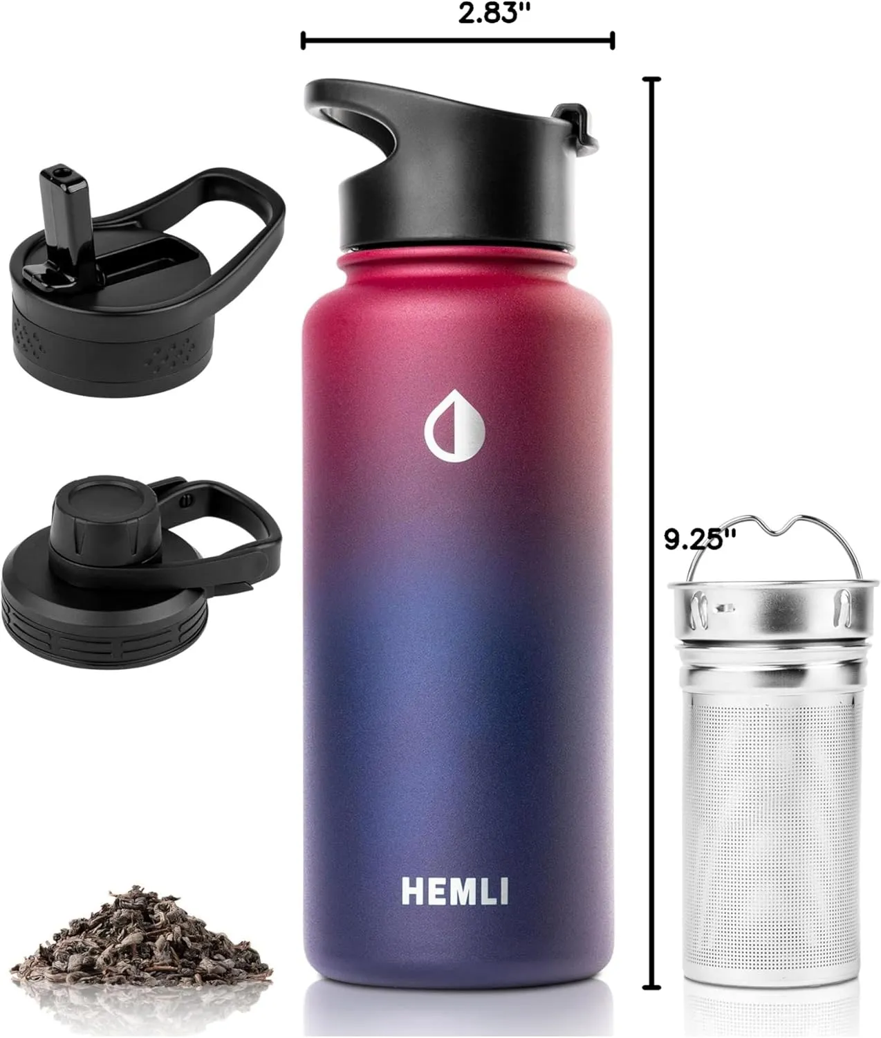 32 oz Insulated Tea Tumbler Bottle with Infuser, Travel Mugs