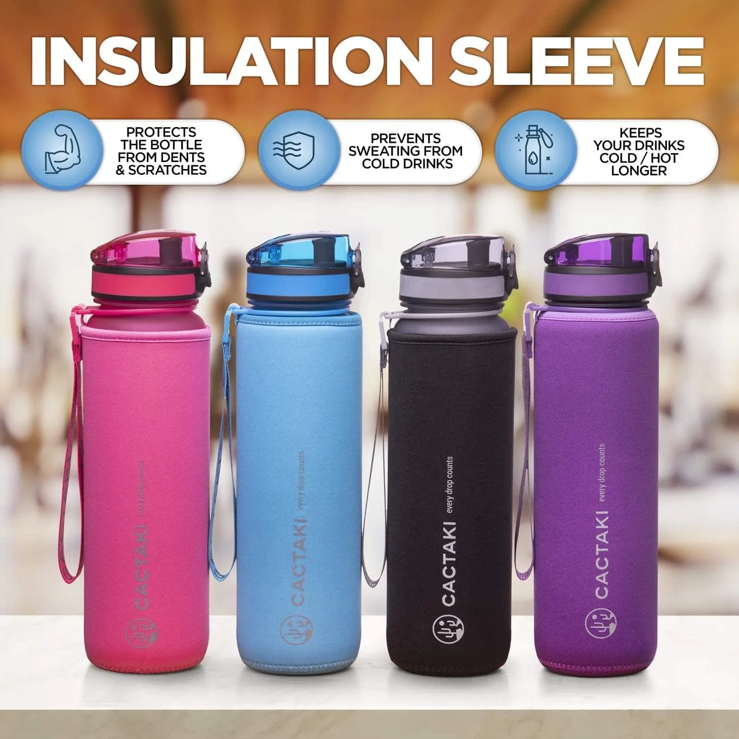 32 oz Water Drinking Bottle with Time Marker - Stay Hydrated - Hydration Tracker & Reminder to Drink With Hourly Measurement Markings - Leak Spill Proof & BPA Free