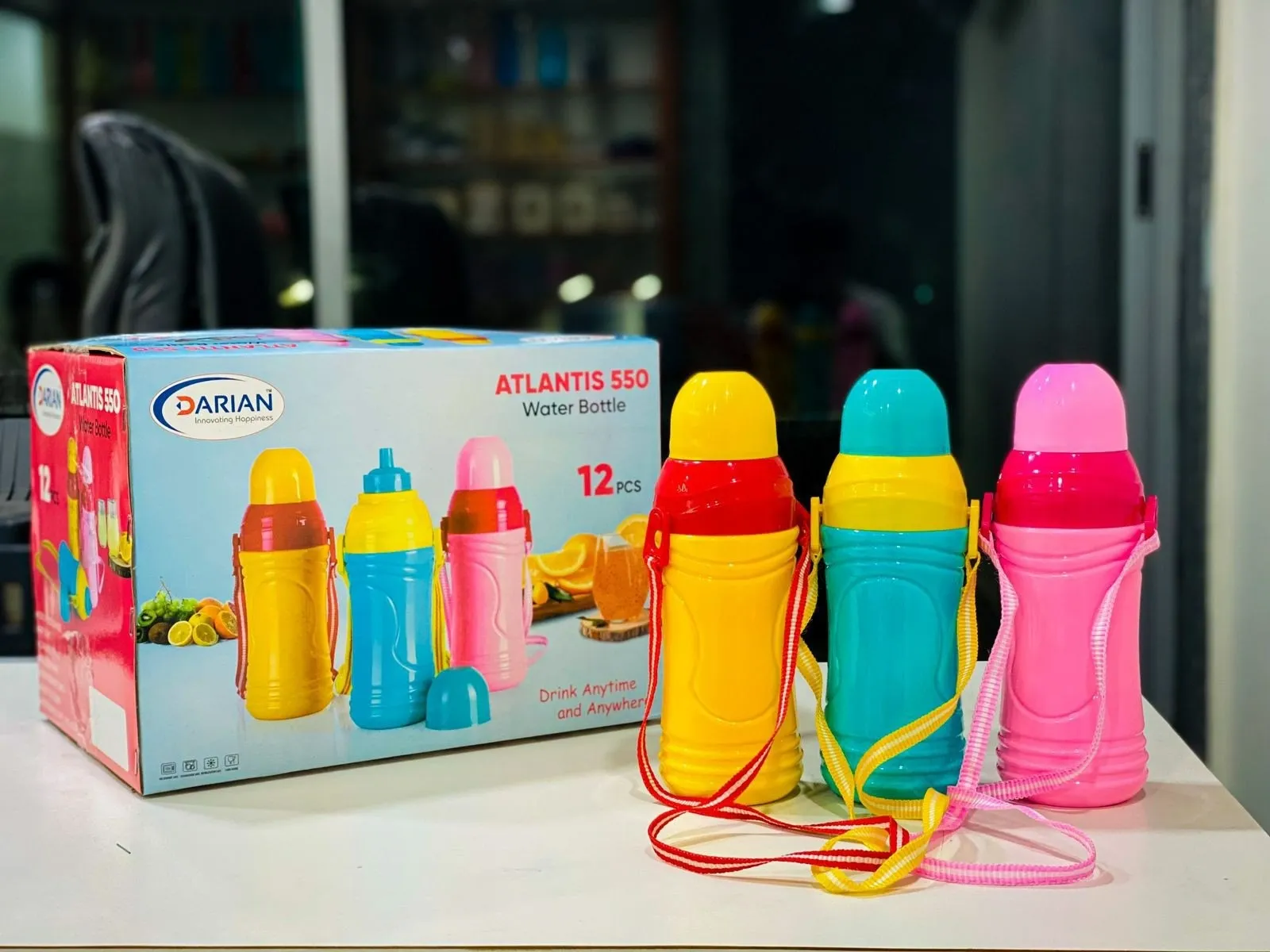 3244 Atlantis Kids Water Bottle (550ml), Multicolour ( pack of 1 )