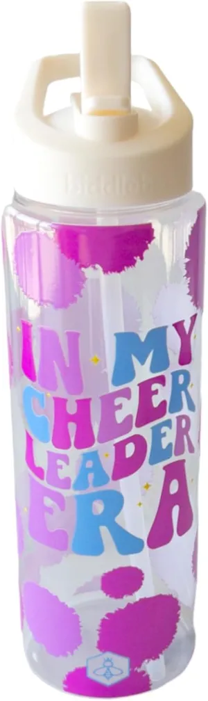32oz Cheerleader, Dance and Gymnastics Water Bottle with Straw Lid, BPA-Free Reusable Bottle (In My Cheerleader Era)