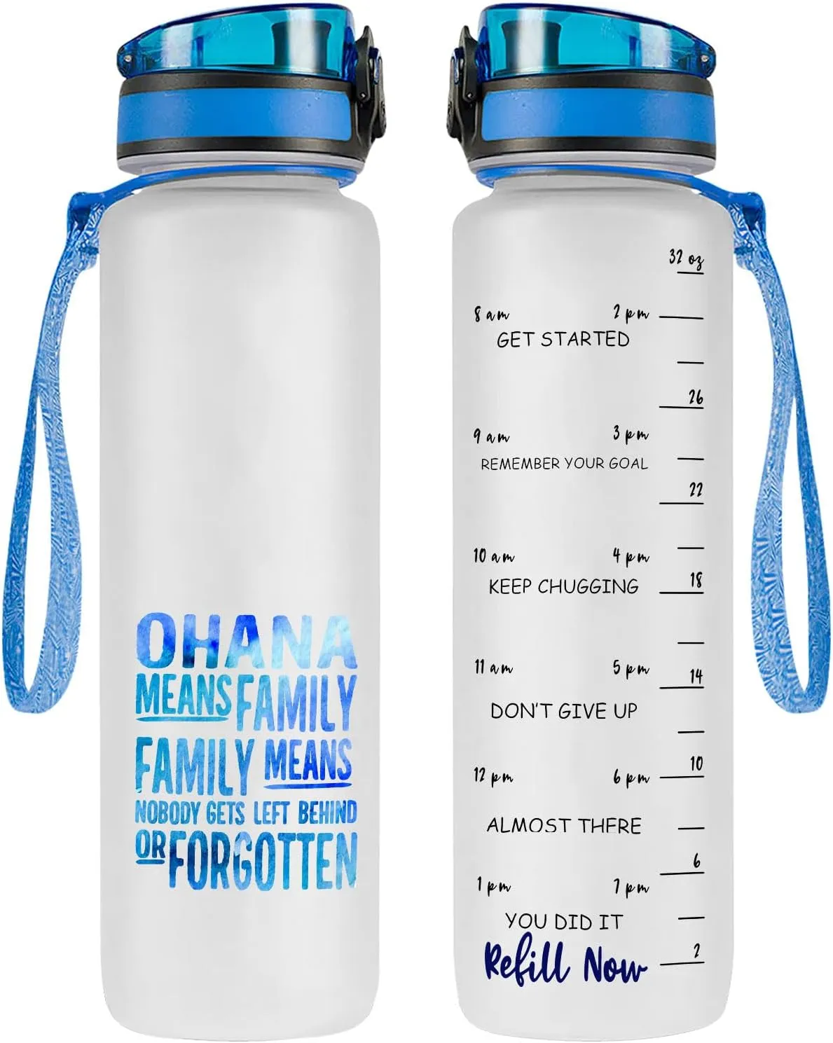 32oz Water Track Bottle, Stop Slacking Drink Your Water Water Bottle With Time Marker, Motivational Insulated Water Bottle