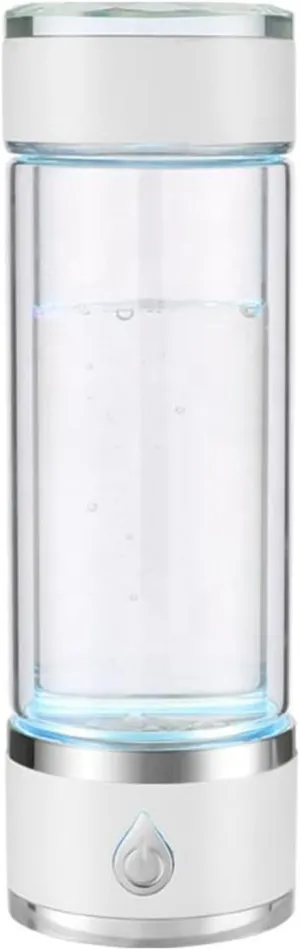 380ml Hydrogen Rich Water Cup, Hydrogen Water Bottle Generator, SPE/PEM Electrolysis Technology, Hydrogen Content up to 1000-5000PPB, with Inhaler Adapter