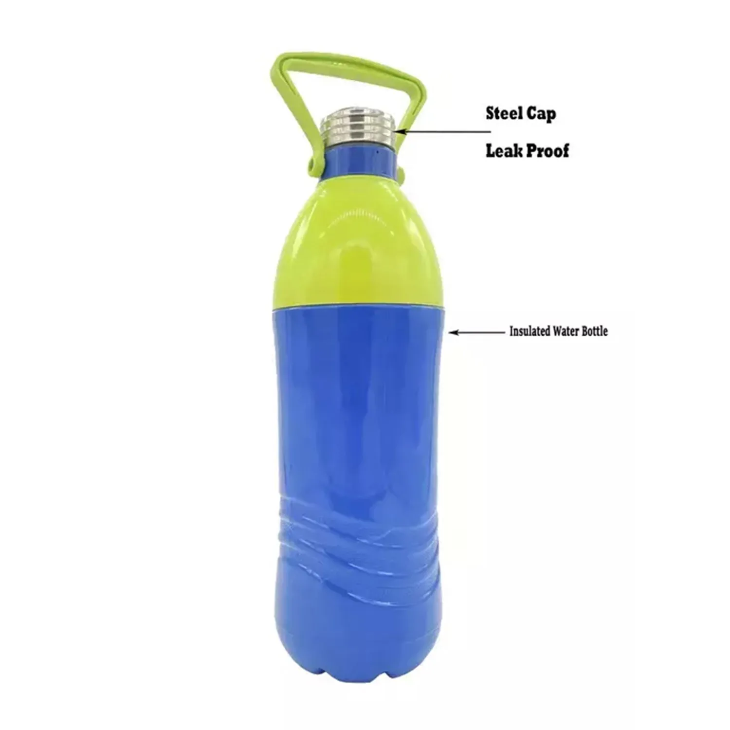 3825 Cool Fresh Double Wall Insulated Plastic Water Bottle - 2200ml