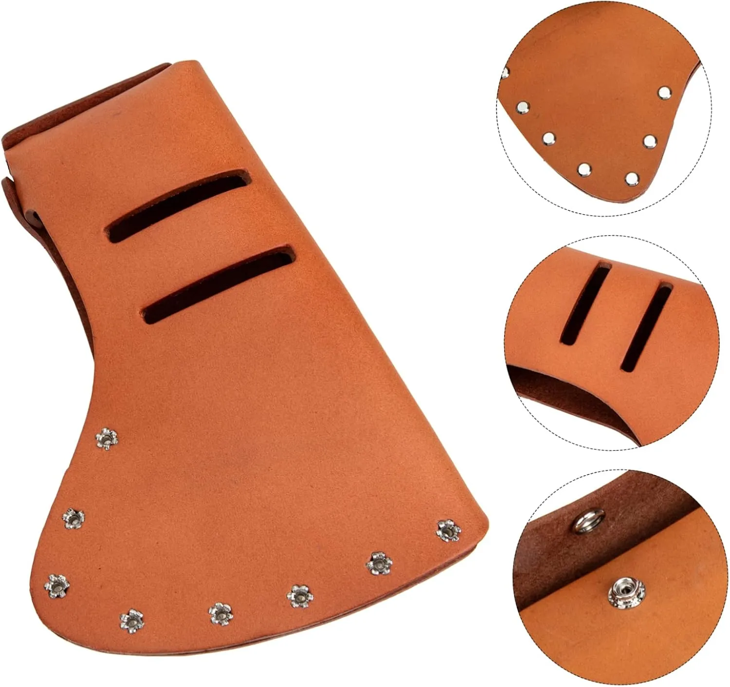 3pcs Leather Axe Head Cover Axe Camping Protector Case Genuine Leather Hatchet Cover
