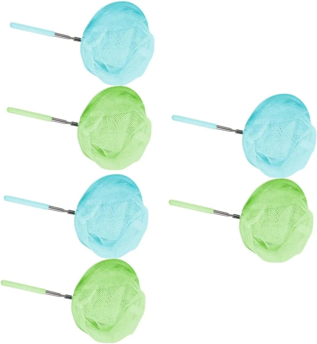 3sets Retractable Telescopic Net for Kids Outdoor Toys Nets for Catching Fish Extendable 2pcs*3