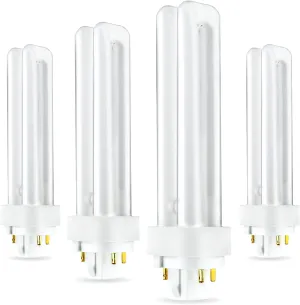 (4 Pack) PLC-18W 827, 4 Pin G24q-2, 18 Watt Double Tube, Compact Fluorescent Light Bulb, Replaces Sylvania 20683 and Philips 38329-9 - PL-C 18W/827/4P/ALTO