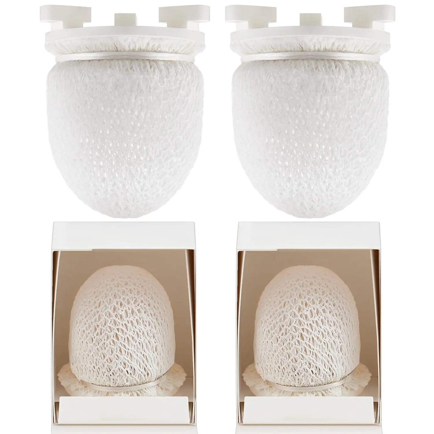 4 Pcs Gas Light Preformed Mantle Gas Lamp Mantles Gaslight Mantles Pre Formed Gas Light Mantel for Outdoor Indoor Gas Lights, White