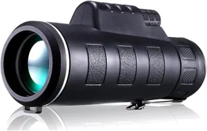 40X60 Focus Zoom HD Adjustable Armoring Travel Monocular Telescope Tourism Scope Binoculars Compass Travel Hunting Camping
