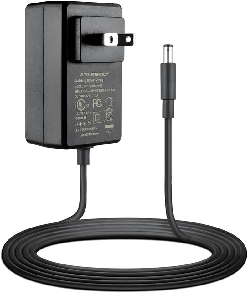 4ft Small AC DC Adapter Compatible with Popcorn Hour A-200 A-210 A-100 Networked Media Tank Digital HD Streamer Power Supply Cord Cable PS Charger Mains PSU