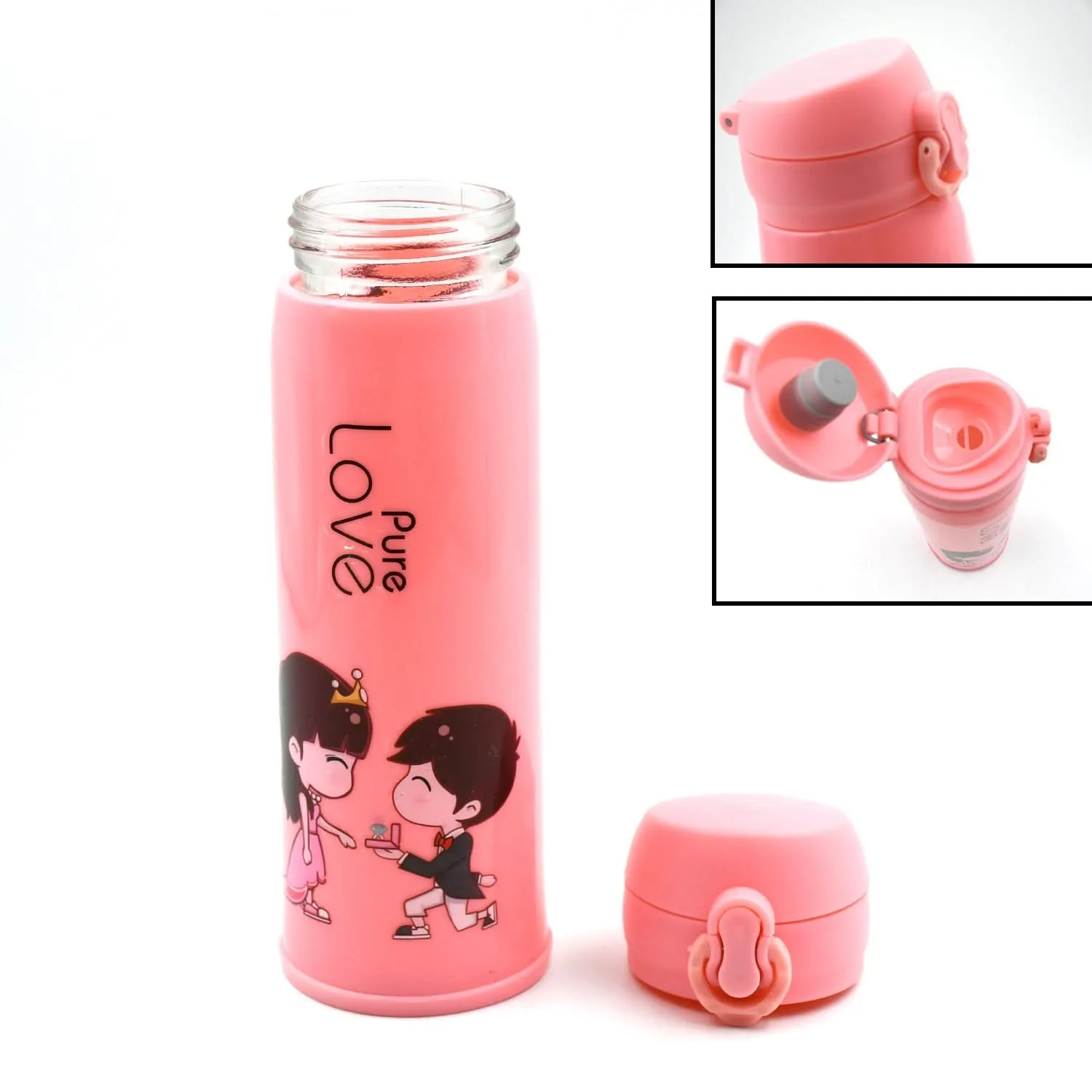 500ml Glass Water Bottle BPA-Free, Hot & Cold Safe
