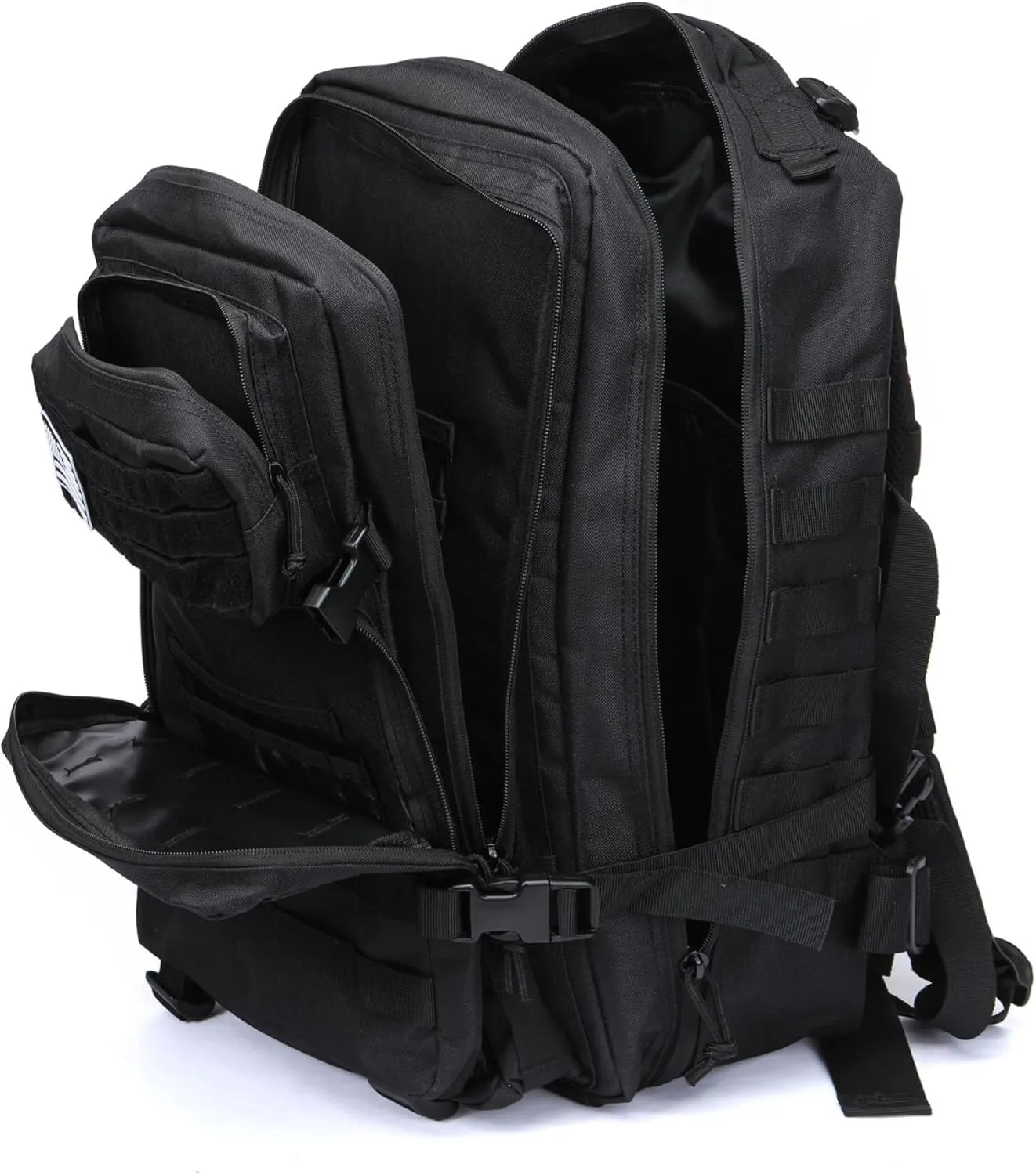 50L Sturdy Waterproof Fishing Hunting Bag Outdoor Military Tactical Sports Fitness Camping Hiking GYM Bag Backpacks (Black)