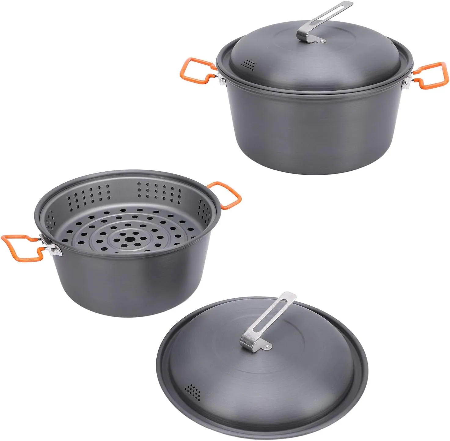 5L Portable Camping Pot for Outdoor Picnic Cooking and Boiling - Lightweight and Compact, Suitable for Self Driving Tours
