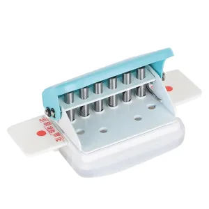 6 Hole Puncher, Loose Leaf Paper Puncher Adjustable Punching Handheld with Scale Lines A4/30, A5/20, B5/26 Holes Punch for Schools Offices Photo Studios Crafts Tags Paper Cards Cardboard DIY