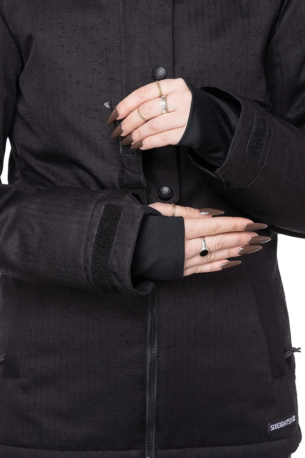 686 Women's Rumor Insulated Jacket - 2-Layer Fabric Design with Sherpa Lining & Inner Collar - Water & Weather Resistant