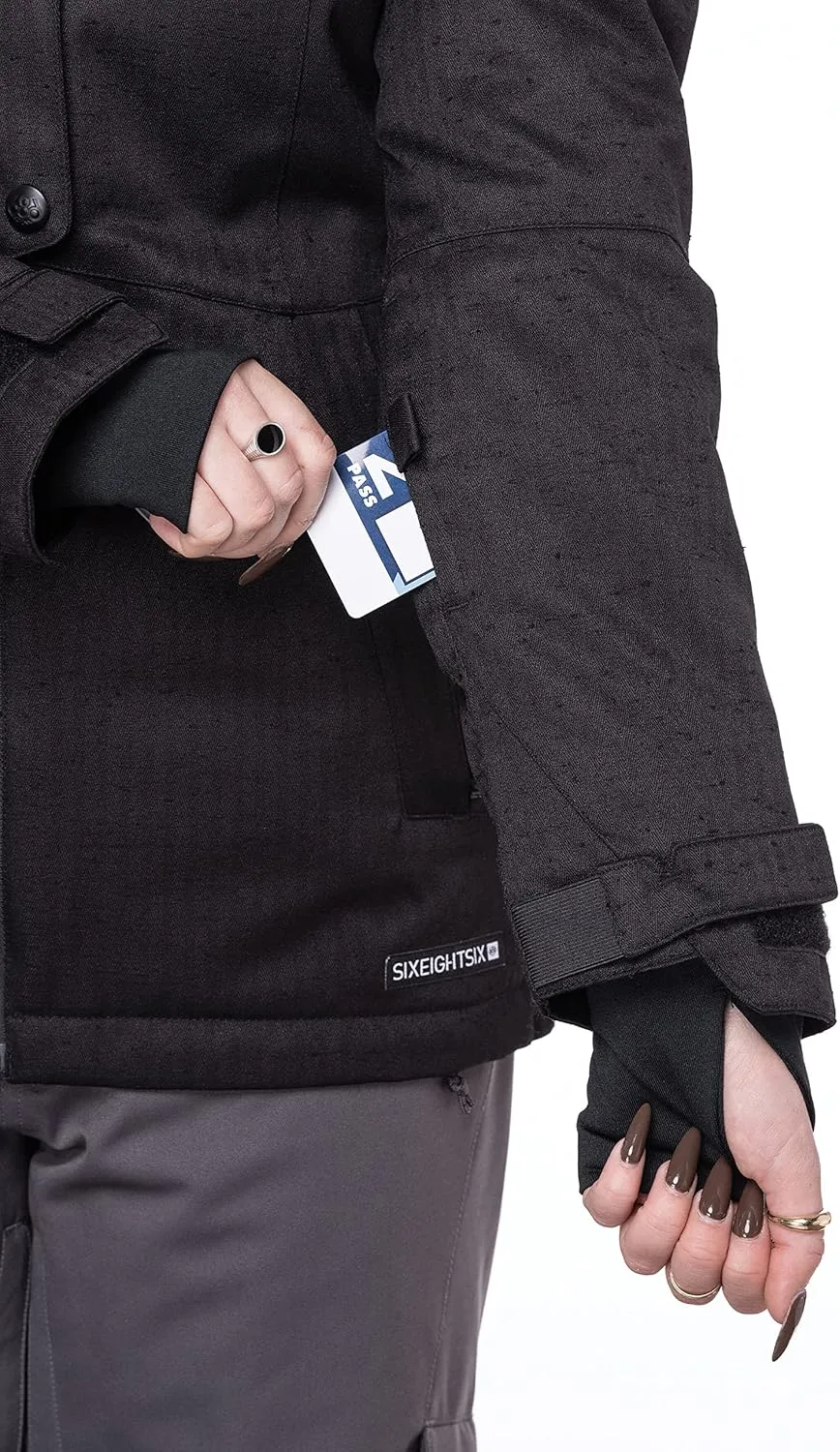 686 Women's Rumor Insulated Jacket - 2-Layer Fabric Design with Sherpa Lining & Inner Collar - Water & Weather Resistant